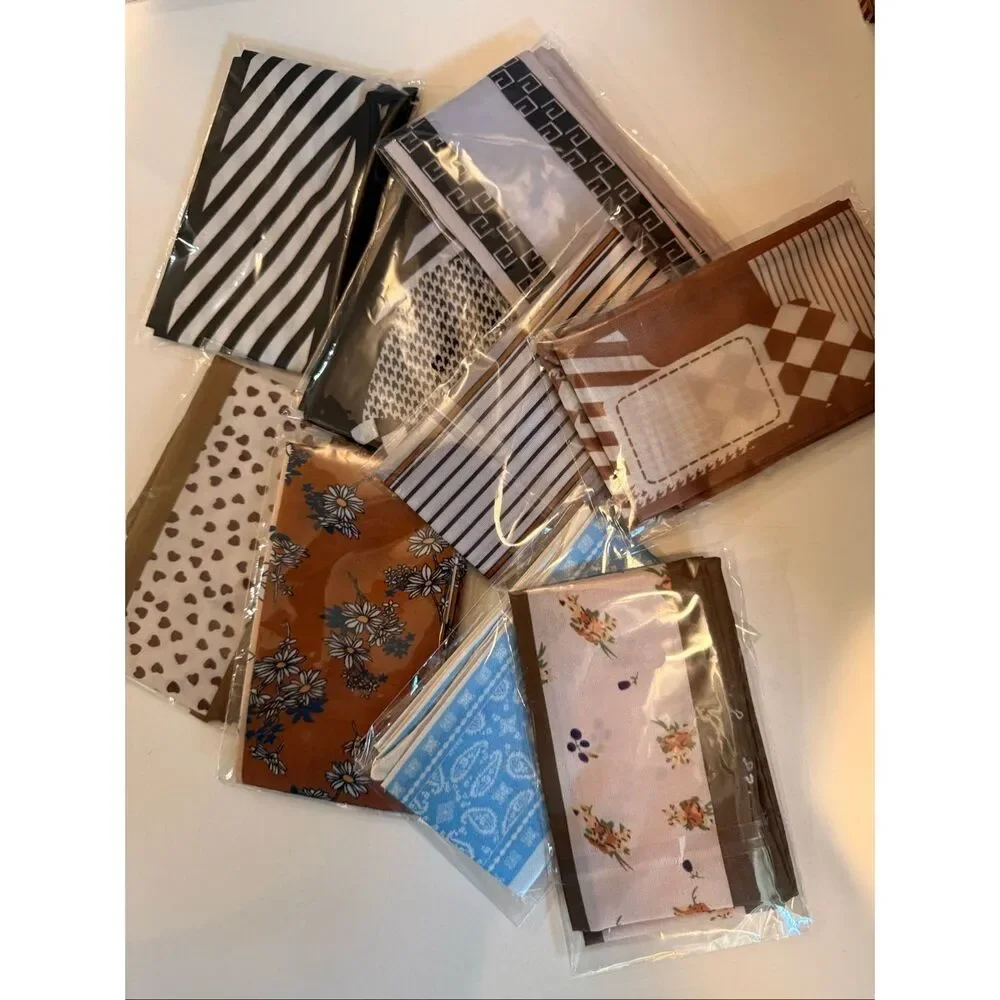 Set of 9 Women’s Assorted Twilly Purse Scarves Mixed Prints Bundle NWT